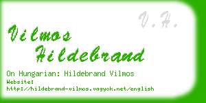 vilmos hildebrand business card